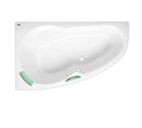 160 x 100 cm Fortuna Plus baignoire d'angle orientation gauche en acrylique, sans pieds, blanc (FO1600LPLUS)