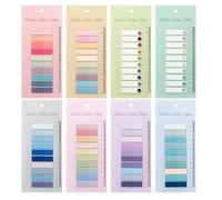 1600 Pièces Marque Page Adhesif,Post it Livre,Post it Marque Page,Onglets Colorés, Assortiment de Pastels,Onglets D'Index Règle.