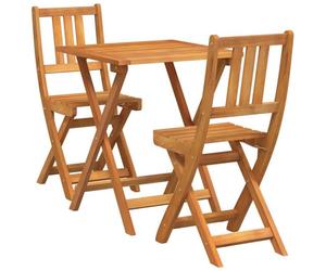 [1603752]Ensemble bistrot 3 pcs - 2 personnes + 2 chaises avec table pour salle à manger,, Marron Bois d'acacia massif,Poids:15 Kg