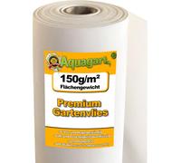 160m² de non-tissé de jardin non-tissé contre les mauvaises herbes film de paillage 150g/m² blanc largeur 1m