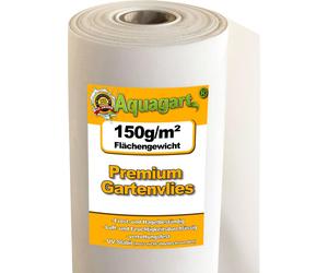 160m² de non-tissé de jardin non-tissé contre les mauvaises herbes film de paillage 150g/m² blanc largeur 1m