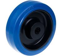 160mm 6" wheel blue rubber with nylon centre stainless bearing 1400kg, set of 4