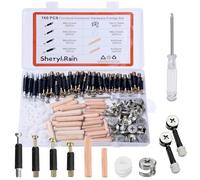 160Pcs Connecteurs de Meubles Excentriques Kit, Vis Assemblage Meuble Comprend Boulons Raccords de Came,Écrous Pré-insérés,Cheville Bois, Goujons à Visser, Ferrure d'assemblage pour Fixation Meuble