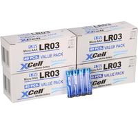 160x Batterie Micro AAA Alkaline 1.5 V XCell, Lot de 40 (4x par film)