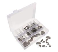 164 Pièces Jeu de Clés Woodruff Demi-cercle en Acier au Carbone | Alignement Précis, Rangement Portable en Boîte, pour Arbres D’entraînement et Poulies, Usage Atelier