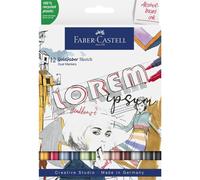 Faber-Castell Marqueur Sketch Goldfaber double pointe – étui de 12