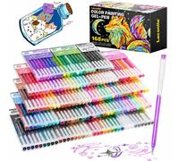 168 stylos gel de couleurs - Ensemble complet de stylos gel aux couleurs vives