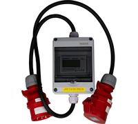 16A MID calibré - Compteur d'électricité numérique mobile Boîtier de prises intermédiaires 1,5m 400V / 16A CEE mâle et femelle