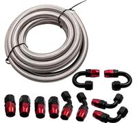16FT/5M Tresse AN10 Tuyau de carburant Kit d'extrémité de tuyau pivotant