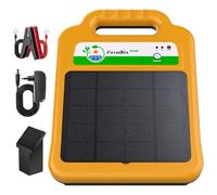 16KM cloture electrique solaire cloture electrique, 8KV cloture electrique pour animaux bétail clôture électrique,batterie cloture electrique electrificateur cloture electrique pour chien (Orange)