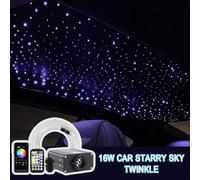 16W scintillant ciel étoilé voiture étoile lumière voiture toit Fiber optique lumière plafonnier voiture décor à la maison 600 étoiles Kit Prise de voiture et prise EU