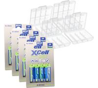 16x AA Mignon batterie rechargeable Ni-MH 1.2V 2700mAh + 4x boîte
