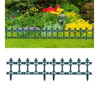 vidaXL Bordures de jardin 16 pcs 10 m PP Vert