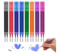 16x Recharges pour Stylos Gel Effaçables, Compatibles avec Pilot FriXion Ball, Clicker, Slim Eberhard Faber, Pointe 0,7mm 11cm 8Couleurs: Bleu, Noir, Rouge, Vert, Violet, Magenta, Orange, Bleu Clair