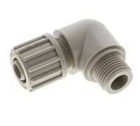 16x10mm & G1/2'' Raccord à compression coude en PP avec filetage mâle 10 bar PVC et PA