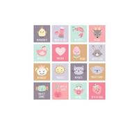 16x2 Autocollants Fille