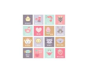 16x2 Autocollants Fille