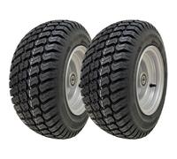 16x6.50-8 Grass Lawnmower Wheel 4ply P332 Tyre Steel Rim 25mm Bearing (Set of 2)
