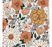 17,3" * 70,86" * 2 pièces Grand sticker mural floral coloré et magnifique pour tête de lit. Stickers muraux floraux assortis dans un style bohème pour une décoration murale intérieure. Autocollants mu