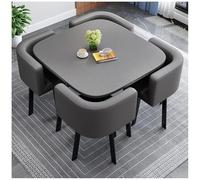 17,70 cm, table de salle à manger et chaises, table de cuisine avec 4 chaises, lot de 5 petites tables de cuisine modernes avec chaises, pour petit appartement, 12,80 cm