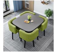 17,70 cm, table de salle à manger et chaises, table de cuisine avec 4 chaises, lot de 5 petites tables de cuisine modernes avec chaises, pour petit appartement, 13,90 cm