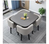 17,70 cm, table de salle à manger et chaises, table de cuisine avec 4 chaises, lot de 5 petites tables de cuisine modernes avec chaises, pour petit appartement, 11,90 cm