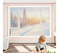 170X120cm Kit D'isolation de Fenêtre pour l'hiver,Film Fenetre Isolant | Sans perçage - EVA Couverture de Fenêtre en Plastique, Imperméable et coupe-vent, pour Appartement, Salle de Bain, Garage