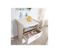 1711867 Commode à langer évolutive Chêne/Blanc