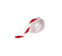1726132 Duraline Strong Ruban de Marquage au Sol Adhésif et Antidérapant Longueur 30m Largeur 50mm Rouge/Blanc - 1 rouleau