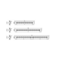 17371 Grille inte9rieure plate 275x20 mm aluminium noir