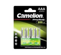 Camelion Piles rechargeables Always Ready Premium AAA (HR03) Ni-MH 1,2V 800mAh – Pack de 4