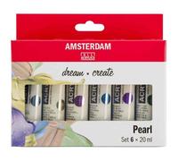 [17820506] Royal Talens Peinture acrylique AMSTERDAM Pearl, 6 x 20 ml