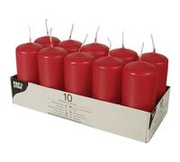 Papstar Bougies cylindriques 40 mm × 90 mm Rouge – lot 4 x 10