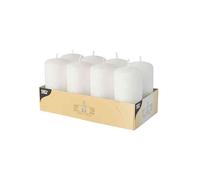 [17984] PAPSTAR Lot de 8 Bougies Cylindrique Diam 50 mm H 100 mm Env. 16 h Blanc