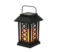 17cm LED Solaire Scintillement Flamme Ambre Bougie Extérieur Tenture Table Léger