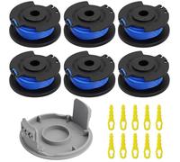 17Pcs Bobine Fil Coupe Bordure Compatible Avec Ryobi Ac14Rl3A Ac14Hca, Bobine Rotofil Avec Couvercle Et 10 Lames Plastiques L[G270]