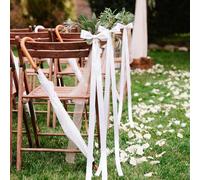 18/12/3 pièces Décorations de chaise en nœud de satin, rubans verts/blancs DIY. Convient pour les mariages, la Saint-Valentin, Pâques, Noël, les événements de vacances, les fêtes à thème, les annivers