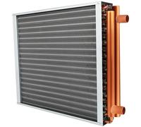 18×18 Échangeur de chaleur eau à air, 1 bobine d'eau chaude de ports de cuivre pour les fours extérieurs, chauffage de serre, chauffage résidentiel