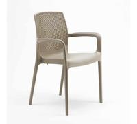 18 Chaises de Jardin accoudoirs Poly-rotin Boheme Grand Soleil Stock