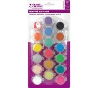 Assortiment Peinture Acrylique Vives Et Pastels - 18 Mini Doses De 3ml