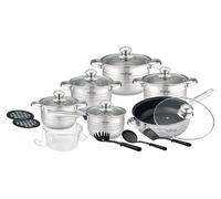 18 pcs. batterie de cuisine en acier inoxydable, induction, casserole, poêle, ustensiles de cuisine