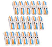 18 Pcs Connecteur de Fil à Levier 2 Bloc de Jonction Électrique | Nylon Cuivre, Blanc, pour Câbles et Fils, Usage Maison et Câblage Bâtiment, sans Outil, Haute Tension