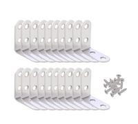 18 Pcs Équerre D’angle en Acier Inoxydable, Forme L, Angle Droit | Renfort à Forte Dureté, Design Charge Lourde, Léger et Simple, pour Étagère et Assemblage D’angle