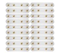 18 Pcs Équerre Plate Droite en Acier Inoxydable Argenté pour Meubles | Montage Simple, Maintien Fiable, Usage Polyvalent, Stabilité Renforcée, Adaptée au Mobilier Couleur Aléatoire
