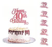 18 pièces/set Décorations de gâteau de joyeux anniversaire, fournitures pour fête d'anniversaire 10 13 16 18 20 21 30 35 40 45 50 55 60 70 75 80 85 90 ans, cadeaux de Noël 18ème,21,30,40ème,50ème,60èm