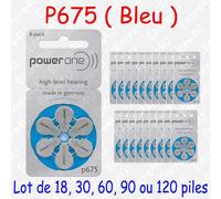 60 Piles Auditives p675 Power One Zinc-Air