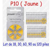 60 Piles Auditives p10 Power One Zinc-Air