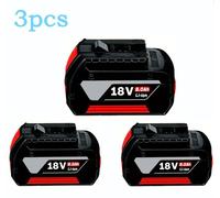 18 V, 8,0 Ah, 8 000 mAh - Batterie Li-Ion pour outils électriques - Batterie de rechange pour outils sans fil 18 V - Lot de 3 - Rechargeable