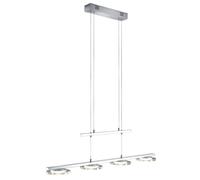 18 watts LED suspension plafonnier verre chrome réglable en hauteur dimmable Trio 327710406