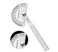 180 degrés rapporteur en acier inoxydable jauge d'angle réglable multifonction demi-cercle règle mathématiques outil de mesure,Outil précis(Type 1-10 cm)